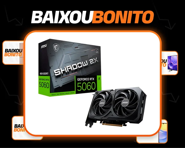 Placa De Vídeo Msi Rtx 5060 8gb Gddr7 128 Bits Shadow 2x Oc