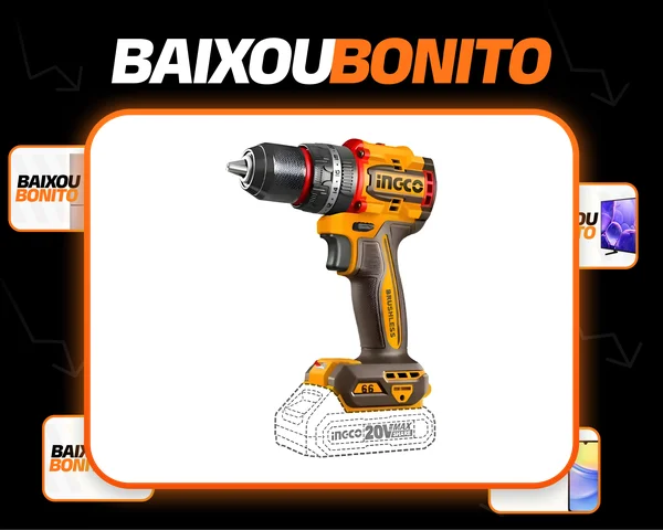 Furadeira/parafusadeira Impacto 66nm Brushless 1/2 20v Ingco Laranja