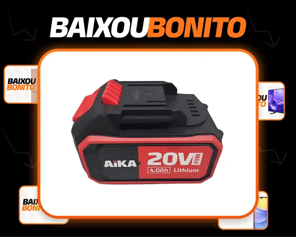 Bateria De Lithium Para Máquinas Aika 20v 4.0ah - Novidade