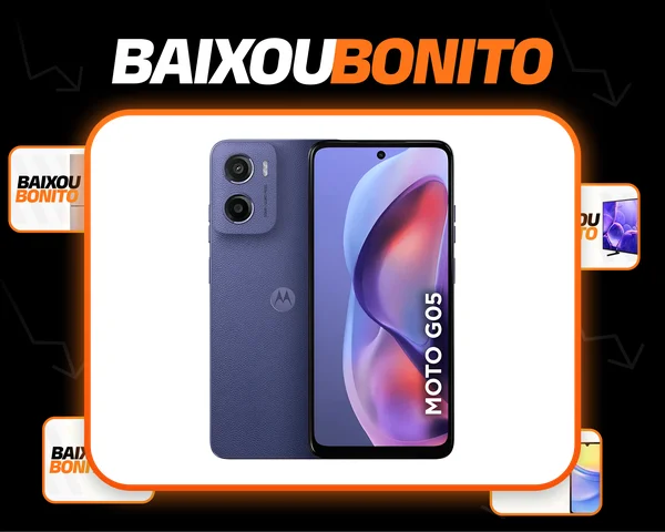 Smartphone Motorola Moto g05 - 128GB 12GB (4GB RAM + 8GB Ram Boost) e Camera 50MP com AI Bateria de 5200 mAh Tela 6.7" com Superbrilho - Violeta