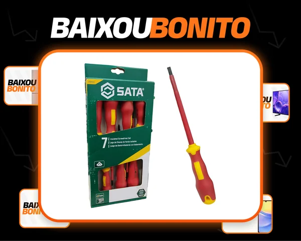 Jogo De Chaves Fenda Phillips Isolada Vde 7pç St09303 Sata