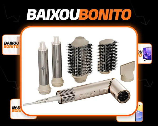 Secador De Cabelos Philco Psc3500 4 Em 1 Dobrável Íon Tourma Dourado