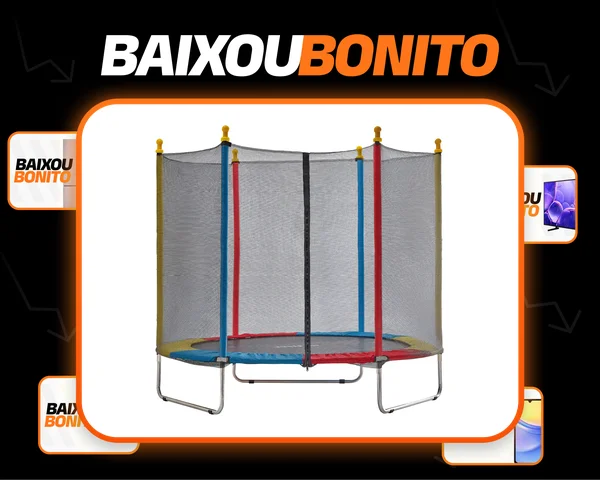 Justfun Cama Elástica Infantil Pula Pula Trampolim 1,80 M Colorida