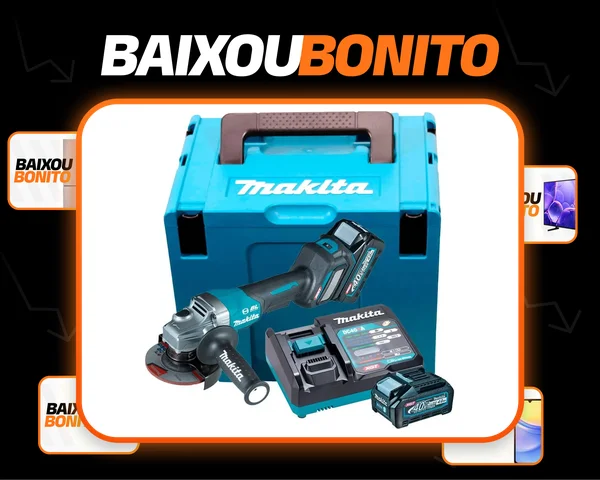 Kit Esmerilhadeira Angular 115mm Makita Ga028gm201-220v