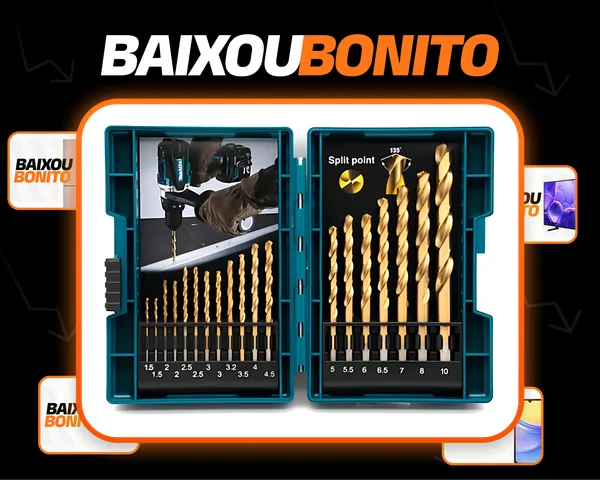 Jogo De Brocas Hss-tin Makita Com 19 Peças - D-67527