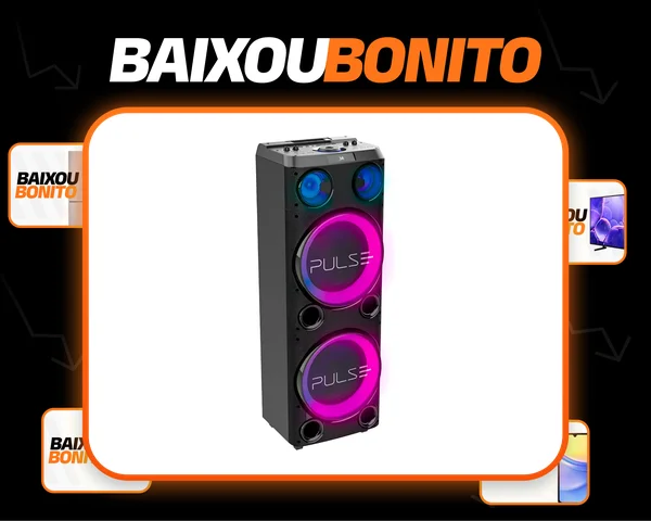 Torre De Som Pulse Double Sp508 Bluetooth Usb Led 2300w Preto