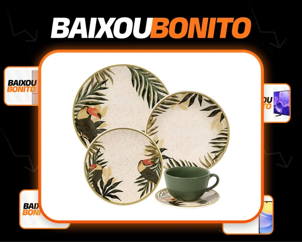 Aparelho De Jantar E Chá 30 Peças Oxford Unni Tropicano