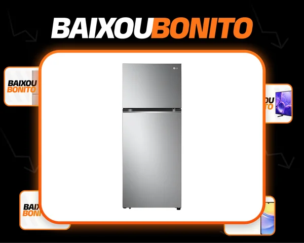 Geladeira LG Frost Free Inverter 395l Duplex Cor Inox