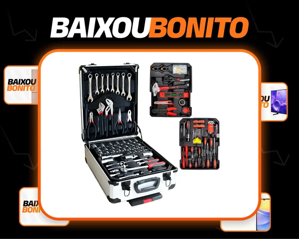 Maleta De Ferramentas 186 Peças Completo Profissional