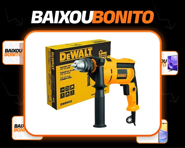 Furadeira de Impacto 1/2" Dewalt Modelo DWD502 Potência de 710W 110v
