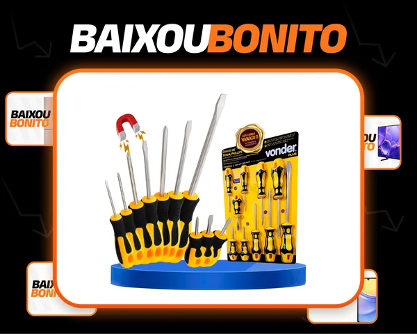 Jogo Chave Fenda Philips Magnetizada Imã Profissional 10pc