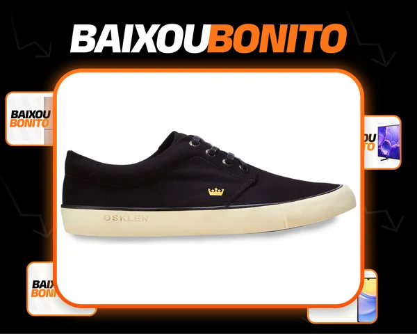 Tênis Casual Masculino Skateboarding Lona Cano Baixo Osklen
