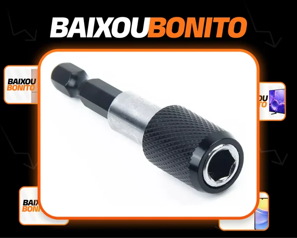 Engate Rapido Adaptador Alongador Para Bits 1/4