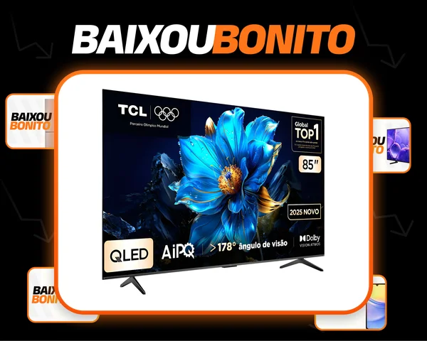 Smart TV TCL 85 Polegadas QLED 4K P7K WiFi Bluetooth Google TV HDR10+ Dolby Atmos Dolby Vision 85P7K