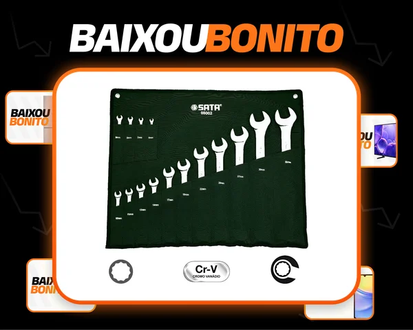 Jogo De Chaves Combinadas 6 A 32mm 15 Peças Sata St08002sj