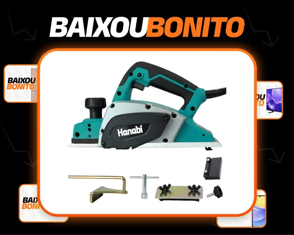 Plaina Elétrica 800w 1600rpm Marcenaria Profissional Potente