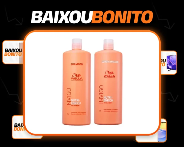 Kit Wella Pro Invigo Enrich Shampoo 1l + Condicionador 1l