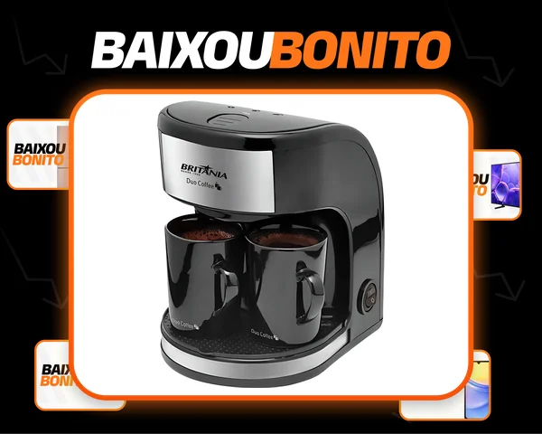 Cafeteira Duo Coffee 450w 2 Bicos Britânia Cor Preto