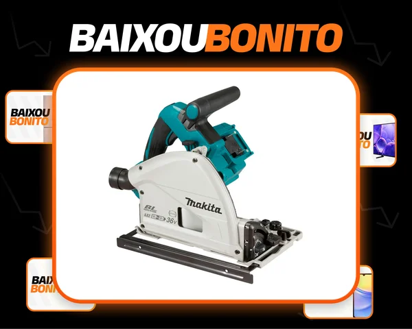 Serra circular elétrica sem fio Makita DSP600Z 165mm azul-turquesa