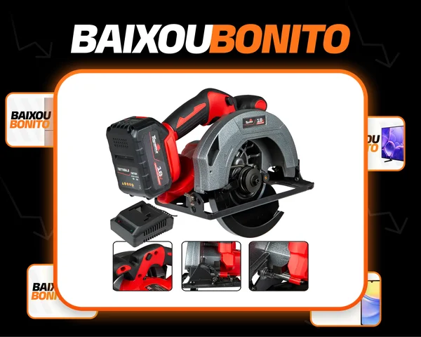 Serra Circular Sem Fio Brushless 180mm Baixo Ruído Toyama Cor vermelho