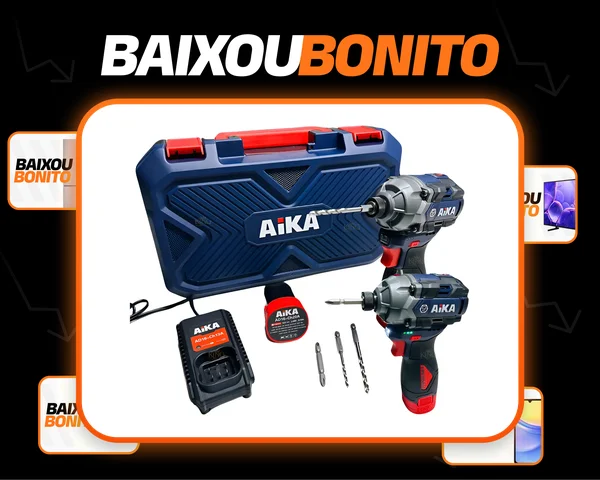 Parafusadeira De Impacto 1/4 Aika 16v Ad-w150b C/ 2 Baterias Cor Azul Frequência 60
