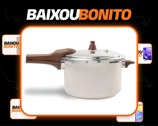 Panela Pressao Brinox 4952/103 Ceramic Pressure Indução 6,8l Vanilla