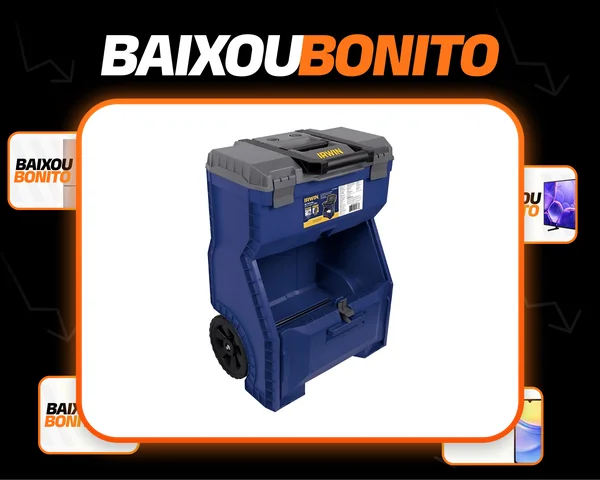 Caixa De Ferramentas Monobloco 18 C/ Rodas Iwst18800 Irwin Cor Azul