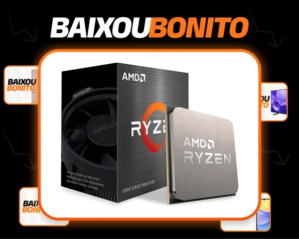 Processador AMD Ryzen 5 5600GT, 3.6GHz (4.6GHz Turbo), 6-Cores 12-Threads, Cooler Wraith Stealth, AM4, 100-100001488BOX