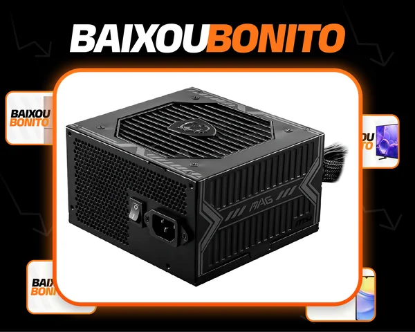 Fonte Msi Mag A650bn 650w 80 Plus Bronze Pfc Ativo C/ Cabo Preto