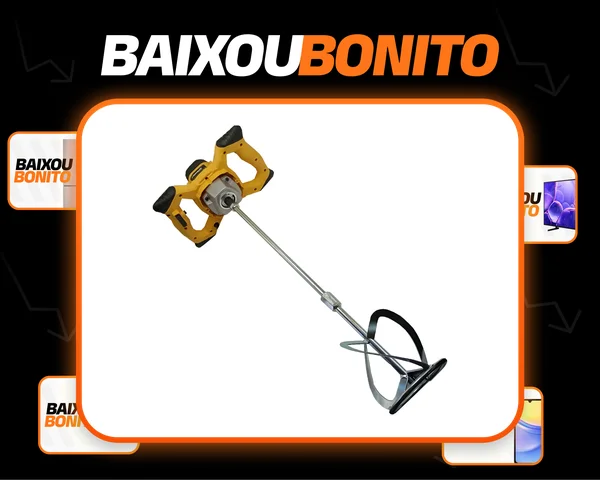 Misturador De Argamassa E Tinta Elétrico 6 Veloc. 1200w Titanium