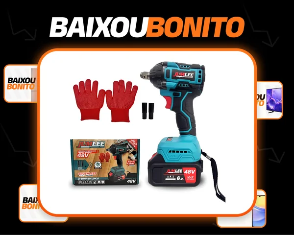 Chave De Impacto A Bateria 48v E 2 Soquetes Cor Azul-aço Frequência 50hz/60hz