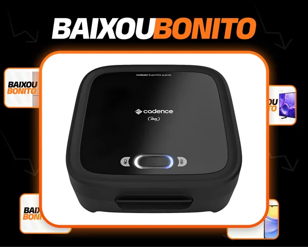 Sanduicheira Elétrica Cadence SAN400 Potência de 750W Preto
