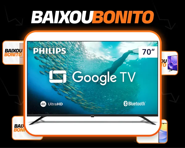 Smart Tv Philips 70 4k Google Tv Comando De Voz 70pug7019