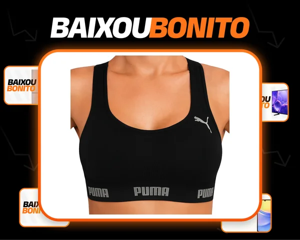 Top Puma Original Feminino Alta Sustentação Academia Fitness