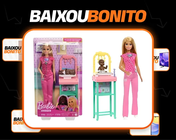 Boneca Barbie Profissões Médica Pediatra Infantil Mattel