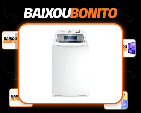 Máquina de Lavar Electrolux 15kg Branca Essential Care com Cesto Inox e Jet&Clean LED15