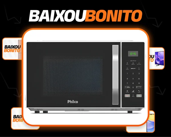 Micro-ondas 33l Philco Teclas Fáceis Limpa Fácil 1400w Pm36