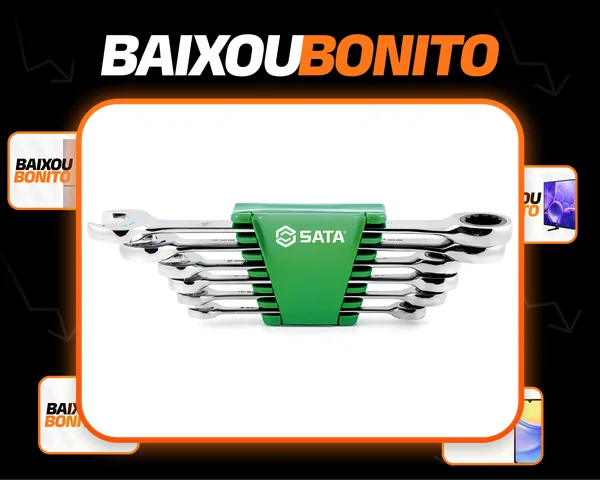Jogo Chave Combinada Catraca 8 A 19mm 6 Pçs St09033g Sata