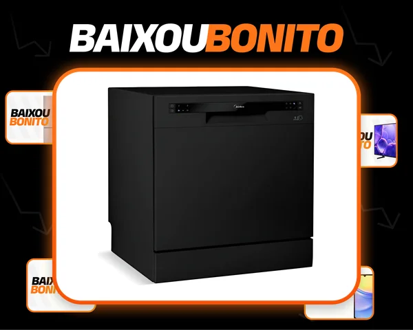 Lava Louças 8 Serviços Midea Cor Preta Cor Preto