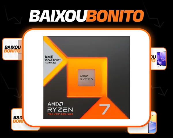 Processador gamer AMD Ryzen 7 7800X3D 100-100000910WOF de 8 núcleos e 5GHz de frequência com gráfica integrada