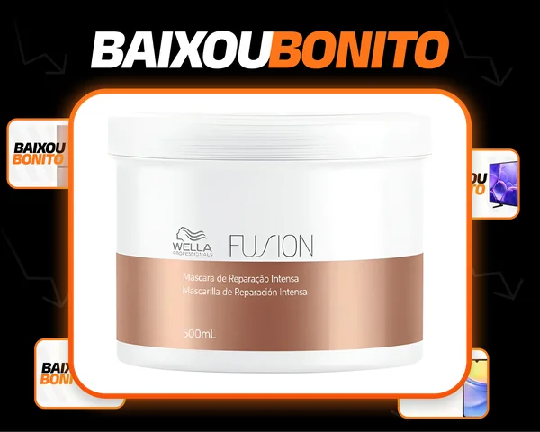 Máscara Wella Fusion Reconstrutora 500ml Cabelo Forte e Revitalizado