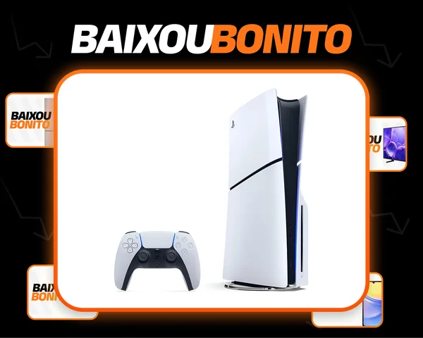 Console Sony Playstation 5 Edição Slim Disk 1tb Branco + Controle Sem Fio Dualsense Ps5 Branco