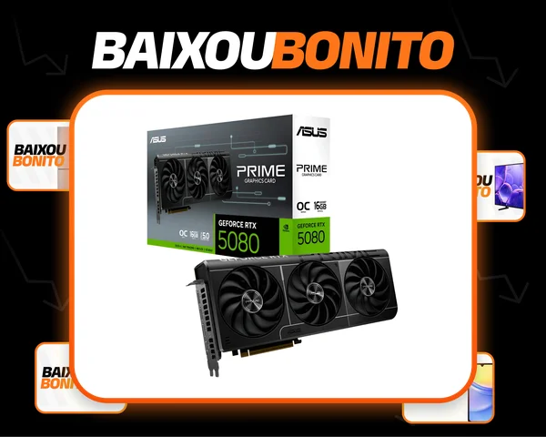 Placa De Vídeo Asus Geforce Rtx 5080 Prime Oc 16gb Gddr7
