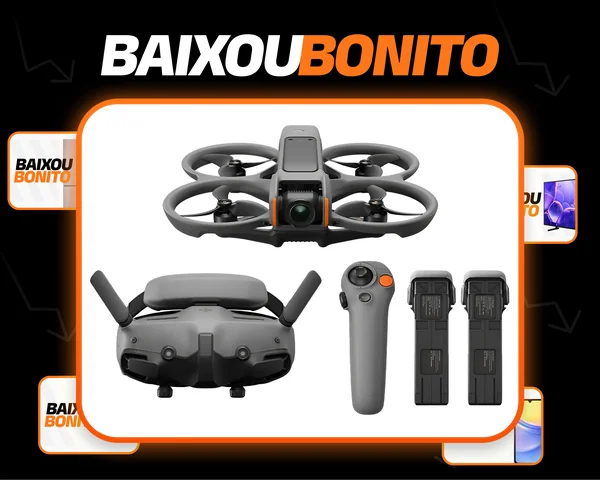 Drone Dji Avata 2 Fpv Fly More Combo 3x Baterias Cor Cinza DJI049
