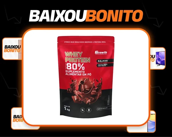 Whey Protein Concentrado 1kg Growth Supplements - Chocolate