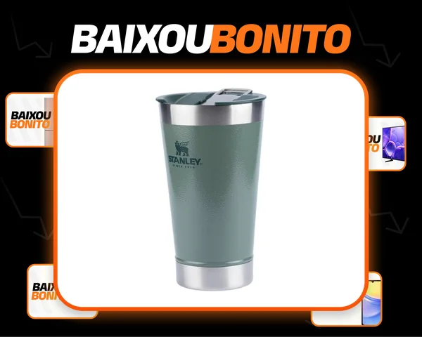 Copo Térmico Cerveja Com Tampa E Abridor Original Stanley