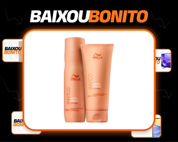 Kit Shampoo 250ml + Condicionador 200ml Wella Nutri Enrich