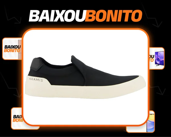 Tênis Aramis Daily Slip Canvas Preto