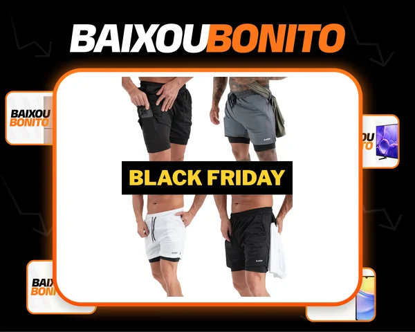 Kit 4 Shorts 2 Em 1 Masculino Dryfit Academia
