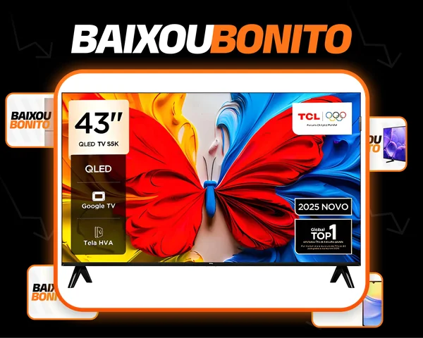 Smart Tv Tcl 43 Polegadas 43s5k Fhd Qled Hdr10 Google Tv